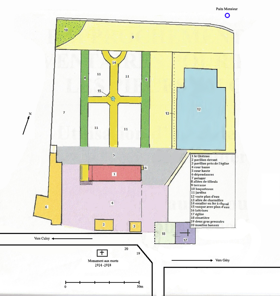 Plan du château de Loisey